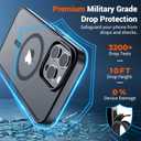 SUPFINE Magnetic for iPhone 13 Pro Max Case (Compatible with MagSafe) (Military Grade Drop Protection) Translucent Matte Shockproof Phone Cover,Black