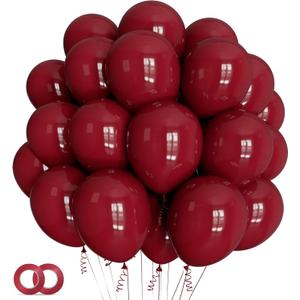 100pcs Burgundy Balloons 12inch Dark Red Maroon Party Latex Balloons for Graduation Thanksgiving Wedding Engagement Birthday Anniversary Valentines Party Decorations