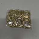 Hotop 30 Pcs Metal Drapery Curtain Rings 0.98/1.26/1.65 inch Interior Diameter and 30 Pcs Hanging Curtain Drapery Pin Hooks for Window Door Shower(Champagne Gold,32 mm)