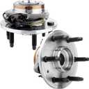 ECCPP 515096 x2 Front Wheel Hub Bearings Left Right Replacement for 4X4 4WD 6 Lug W/ABS Cadillac Escalade ESV EXT Chevy Avalanche Silverado Suburban Tahoe GMC Sierra Yukon XL 1500 07 08 09 10 11 12 13