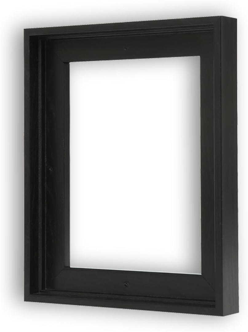 Canvas Floater Frames for 8"x10"Canvas Paintings,Canvas Frame,Floating Frames for Canvas with 0.6"~0.9" Deep for Wall Decor (Black)