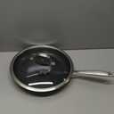 OXO Enhanced, 12" Frying Pan Skillet with Lid, Healthy Ceramic Nonstick, PFAS-Free, Stainless Steel Handle, Dishwasher Safe, Oven Safe, Black