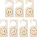 Patelai 7 Pcs Wooden Baby Closet Dividers for Clothes Organizer 1T to 7T Hanger Closet Dividers Nursery Organization for Home Baby Kids Newborn Infant Clothes(Wood)