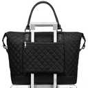 Bluboon Travel Tote Bags with Zipper Ladies Canvas Bag Weekender Overnight Bag for Women Carry on Duffel Bag Trolley Sleeve