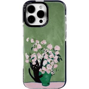 for iPhone 16 Pro Case, Vintage Cat&Floral Design, Military-Grade Drop Protection, Cute Soft Slim TPU Protective Cover with Camera Protection for Women & Girls
