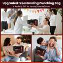 Freestanding Punching Bag for Adults Teens, 70'' Heavy Boxing Bag with Gloves and Pump, Women Men Stand Kickboxing Bags, Upgraded Big Base Boxing Equipment Set for Training MMA Fitness Home Gym (Red)