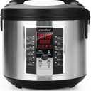 COMFEE' Rice Cooker, Slow Cooker, Steamer, Stewpot, Saut All in One (12 Digital Cooking Programs) Multi Cooker (5.2Qt ) Large Capacity. 24 Hours Preset & Instant Keep Warm, Black/Silver (MB-M25) (10 Cups Uncooked)