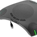 Conference Microphone USB Speakerphone for Business, 360 Omnidirectional Microphone, Intelligent DSP Noise Reduction for Video Meeting (mic + Speaker + hub)