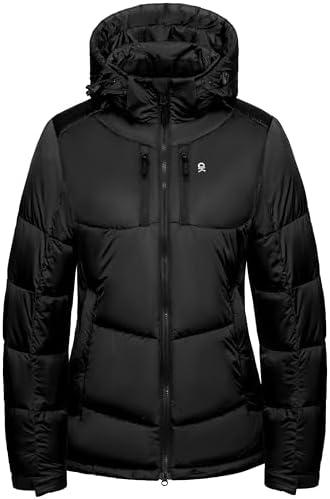 Little Donkey Andy Women's Warm Puffer Jacket Windproof Lightweiht Hooded Winter Coat Hiking Travel.M