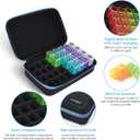 Monthly Pill Organizer 2 Times a Day, 30 Day Pill Organizer Box AM PM with Weekly Pill Bag,32 Daily Large Compartments,1 Month Pill Holder to Hold Vitamins, Medication and Supplements
