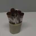 BS-MALL Professional Makeup Brush Set 18 Pcs Premium Synthetic Foundation Powder Concealers Eye Shadows Blush Makeup Brushes with Travel Case (Matte white beige)