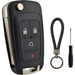 Key Fob Cover Case Replacement Fits for GMC Chevrolet Chevy Equinox Sonic Trax Terrain Keyless Entry Remote Control Car Key Fob Shell