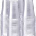  Clear Plastic Cups [16 oz ] Disposable Cold Drinking Cups for Parties, Events, & Everyday Use - Crystal Clear, BPA-Free, Durable Polypropylene - Formerly Comfy Package