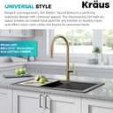 KRAUS Oletto High-Arc Single Handle Pull-Down Kitchen Faucet in Spot Free Antique Champagne Bronze, KPF-2821SFACB