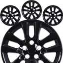 16 Hubcaps, Fit for 2013-2018 Nissan Altima Sedan, Set of 4 Black Lacquer Finish Wheel Rim Covers, Durable PP Material, Easy Snap-On Installation, 16 Inch Black Lacquer 4-Pack