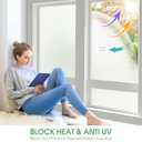 STATINT Frosted Glass Window Privacy Film Sun Blocking UV Protection Window Coverings Day and Night Privacy Peel and Stick Static Cling for Home Sliding Door Glass, 35.4 Inch X 8.2 Feet