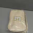 3 x 2025 Graduation Gifts for Her Women Girls,Personalized Belt Bag Waist Packs Trendy Fanny Pack Crossbody Bags,Initial White A,Cream Bag