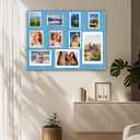 12 Pack Large Cork Board Alternative, 47" x 35" Bulletin Board, Felt Wall Tiles with Safe Removable Adhesive Tabs, Cork Boards for Walls Office School & Home (Lake Blue)