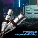 Kxable XLR Microphone Cable 200 FT, XLR Male to Female Balanced Mic Cable, 3-Pin Shielded Speaker Cord, Zinc Alloy Connectors, 22AWG Pure Copper, Metal Spring SR, Recording Studio, Podcast, Brown