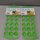 NOMAZO Silicone Ice Cube Tray with Lid Pack of 2 | Silicone Ice Tray for Freezer | 21 Cavity Pop Up Ice Tray | Round Ice Cubes Tray-ZN-225