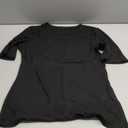 ANRABESS Womens Half Sleeve Crewneck Tops Ribbed Knit Slim Fit Shirts Basic Tee 2025 Spring Summer Dressy Casual T-Shirts, M