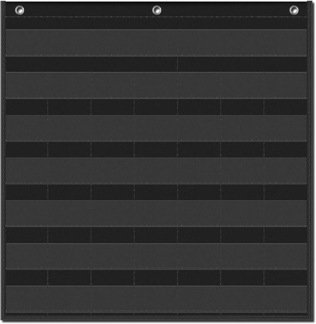 EAMAY Classroom Monthly Calendar Pocket Chart for 2.75 * 2.75 Cards,Homeschool Supplies and Classroom Must Haves! Only Chart(Black)