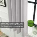 LA PALMA Thermal Insulated Blackout Darkening Grommet Living Room Curtains Window Drapes for Bedroom Pack of 2 Panels,52"W x 84"L (Pack of 2), Light Grey