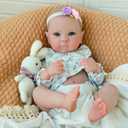 WOOROY Realistic Reborn Baby Dolls, 20 Inch Lifelike Newborn Baby Girl Doll with Full Body Vinyl, Real Life Baby Dolls with Accessories Gift Toys for Kids Age 3+
