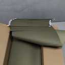 Amazon Basics Hanging File Folders for Documents, Letter Size, 1/5-Cut Adjustable Tabs, Standard Green, 75 Count per Box