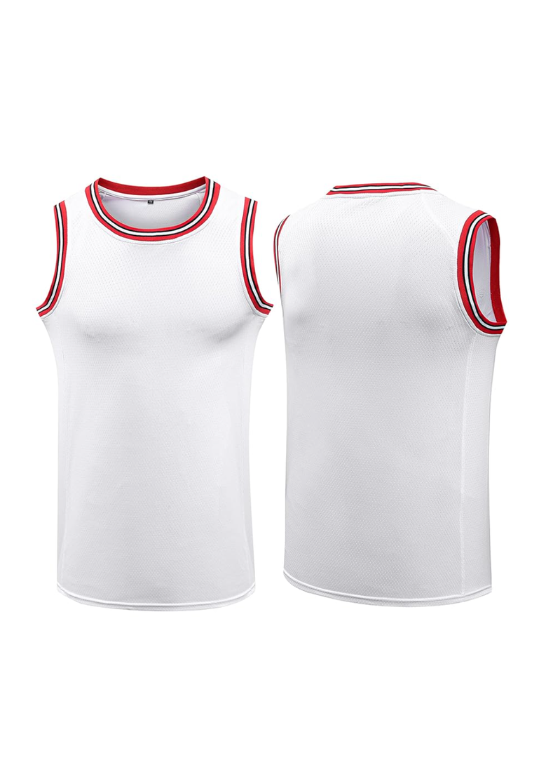 Plain Basketball Jersey, Blank Team Uniform, Hip Hop Hipster Short Sleeveless Active Shirts(Size 2XL)