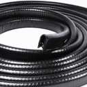 25Feet Edge Trim Rubber U Channel Strip with Metal Car Door Edge Protector Fit Gap 3/64inchto 1/4inch, Automotive Door Seal Strip Trim Black,1/2inch X 3/8inch