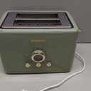 2 Slice Toaster, Retro Bread Toaster with LED Display, Extra Wide Slots Toasters with 6 Bread Shade Settings, Bagel, Cancel, Defrost Function, Stainless Steel with High Lift Lever, Removal Crumb Tray