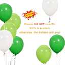 Dinosaur Party Balloons 100pcs 12 Inch White Fruit Light Green Dark Green Latex Balloons with Ribbon for Dinosaur Party Supplies Baby Shower Dino Jungle Jurassic Birthday Party Decorations