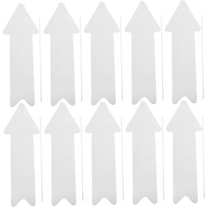 10Pcs Blank Signs with Stakes Durable Plastic for DIY Outdoor Advertising for Lawn Garden Park Graduation Parties and Business