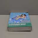 Inflatable Tanning Pool Lounger Float with Sprinkler, 77" x 48" Pool Floats Adult with Pillow, 6 in 1 Suntan Tub Raft Floatie with Drink Holder Sunbathing Water Lounge (Blue)