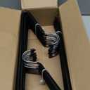 Amazon Basics Non-Slip Trouser/Slack Hangers, Pants Closet Organizer with Easy Slide Design, Metal with Rubber Coating, Black/Silver, 30-Pack