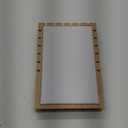 necklace display standMyGift 2-Pack Bamboo Jewelry Display Stands with PU Panel & Multi-Rung Design  Detachable Bases, Non-Scratch Surface jewelry display for vendors, (White)