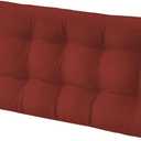 Tufted Bench Cushions for Outdoor Furniture, 44" x 19" Porch Swing Cushions Filled with Foam, Overstuffed Patio Cushions for Bench Loveseat with 2-3 Seats,Thick and Water Resistant, Brick Red