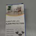 OCONDA 20 Pcs Chair Leg Floor Protectors for Hardwood Floors, Clear Rubber Furniture Sliders with Felt, Silicone Furniture Leg Caps Covers (Fit Square Diameter:1-1/16" to 1-7/16")