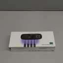 Wall Mounted Toothbrush Holders for Bathrooms, 4 Slots UV Toothbrush Sanitizer and Holder with Air Drying 3000mAh Rechargeable Cordless UV Toothbrush Cleaner with Timer Function & No Drilling (White)