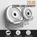 LEVERLOC Shower Caddy Suction Cup, Heavy Duty Bathroom Organizer for Inside Shower with Hooks & Soap Holder NO-Drilling Bathroom Shower Holder-Grey