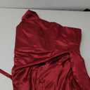 Women's Sexy One Shoulder Satin High Split Cocktail Wedding Party Maxi Dress
 L/XL