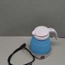 Travel Kettle Electric Small Foldable Portable Kettle,Silicone Collapsible Heating Water Boiler Tea Pot for Camping,Easy for Storage with Separable Power Cord (Blue pro)