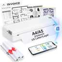 Portable Thermal-Printer Wireless for Travel - Inkless Bluetooth Small Printer W/3 Rolls Paper for Smart Phone & Computer, Support 8.5" X 11", US Letter &Legal, A4&A5, Tattoo Stencil Paper