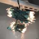 Clear Warm White Christmas Tree Lights - 20 ft String of 105 Incandescent Mini Bulbs Multifunctional Lighting Modes, for Decorative, Bedroom, Outdoor, Xmas Twinkle Lights with Green Wire Total 21.6 ft