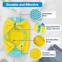 Shoe Washing Machine Bag 2 Pcs Reusable Laundry Shoe Bag, 360 Deep Cleaning Sneaker Washing Bag, Durable Mesh Net with Zipper Protection, Fits All Shoe Types & Sizes (Yellow, 14.8 7.4 Inches)
