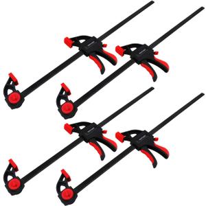 MAXPOWER 24-inch Bar Clamp and 31-inch Spreader for Woodworking, Quick Release Wood Clamps Set, Pack of 4