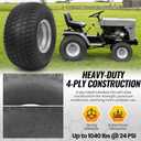 AR-PRO 2-Pack 18x9.5-8 Lawn Mower Tire and Wheel Assembly, 4-Ply Tubeless Turf Tires on Silver Rim, 4 Lug 4" Bolt Pattern, 2.83" Center Hole, for Zero Turn & Riding Mowers