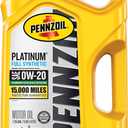 Pennzoil Platinum Full Synthetic 0W-20 Motor Oil, 5 Quart (1-Pack)