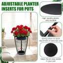 Novabright 3 Pack Adjustable Plant Riser for Inside Pot 21-34" Planter Inserts for Large Pots Metal Pot Fillers for Tall Square Round Taper Planters Container Indoor Outdoor (6''8" 10" Base or Top)